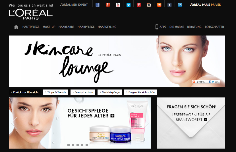 L'Oréal Paris Skincare lounge