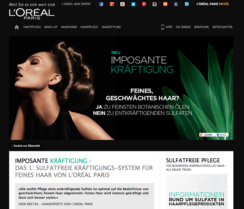 Produkt-Special L'Oréal Paris Imposante Kräftigung