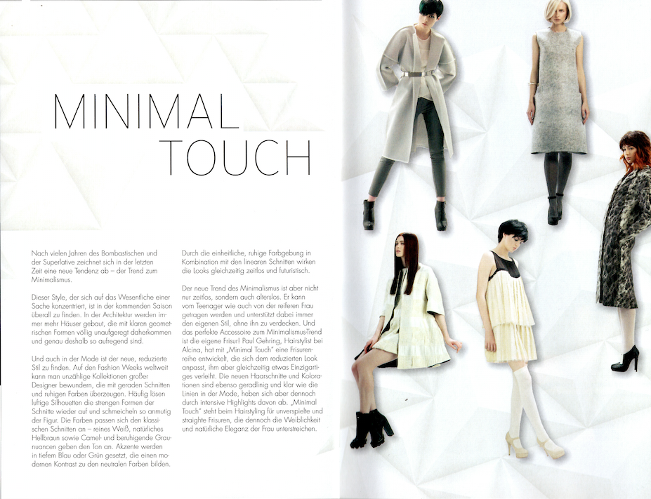 Kundenmagazin Alcina - Minimal Touch Fashion & Frisur