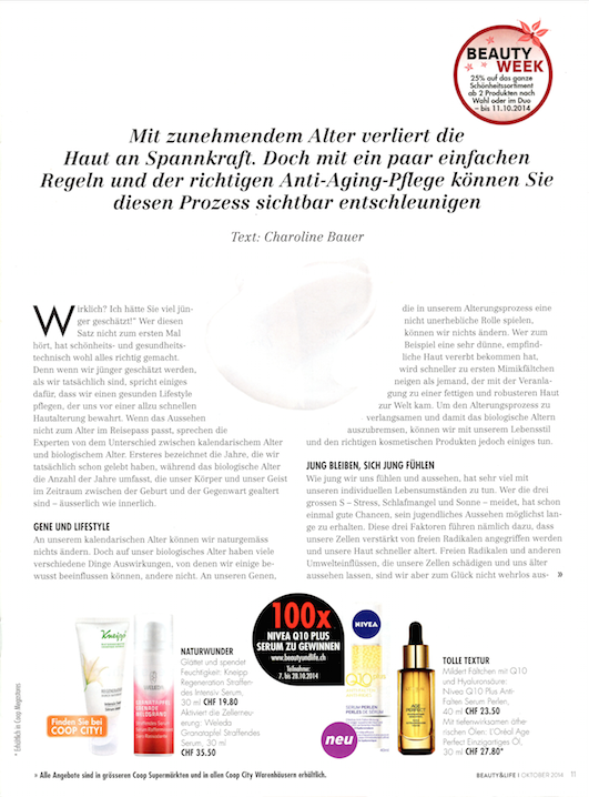 Beauty & Life Oktober 2014 - Hautpflege 2