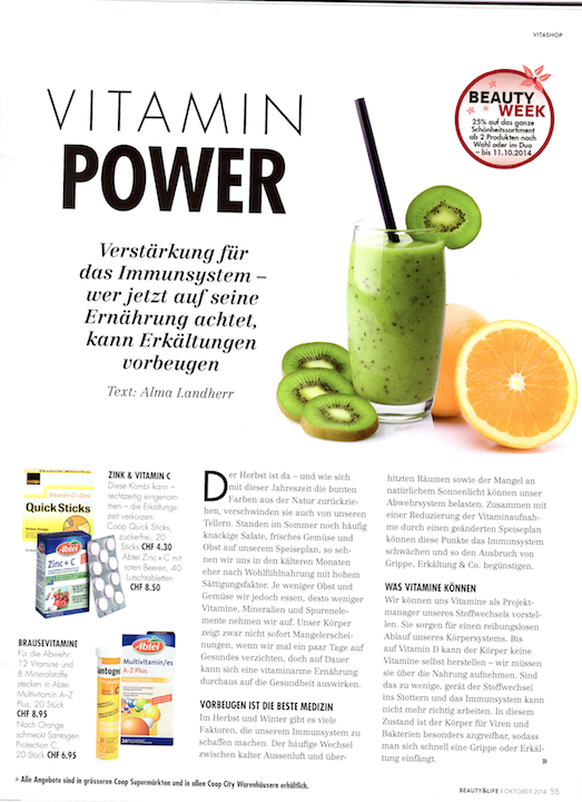 Beauty & Life Oktober 2014 - Vitamine für den Winter