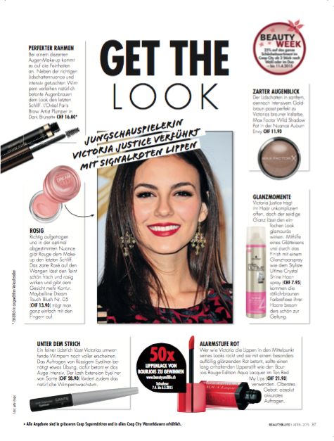 Get The Look - Coop Beauty & Life Magazin - Text Charoline Bauer