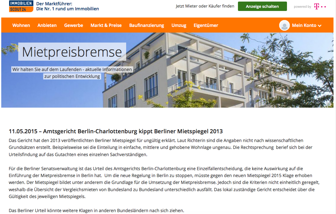Mietpreisbremse - ImmobilienScout24 - Text Charoline Bauer