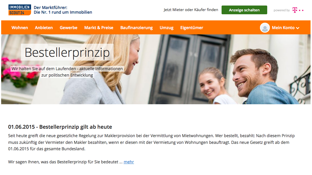 ImmobilienScout24 - News Bestellerprinzip - Redakteurin Charoline Bauer